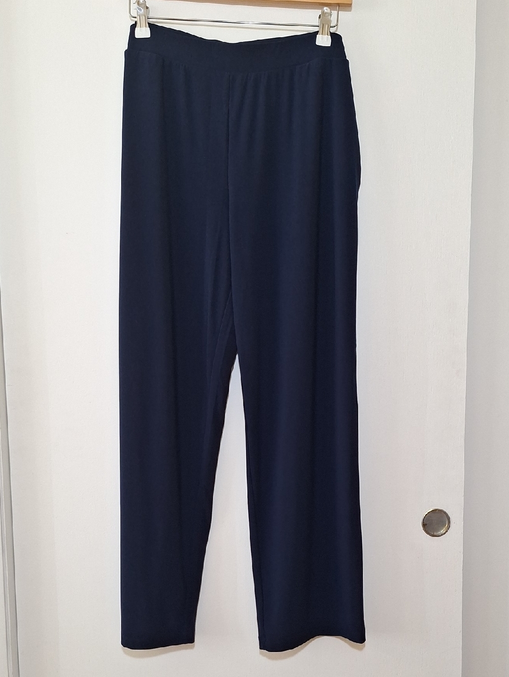 Susan Graver Navy Wide-Leg Women's Pants - Picture 3 of 6